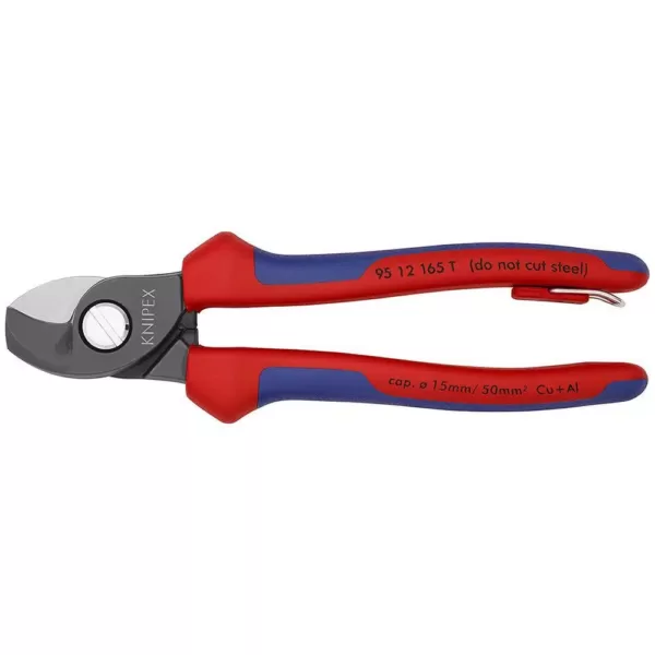 KNIPEX 6-1/4 in. Heavy Duty Cable Shears with Dual-Component Comfort Grips and Tether Attachment
