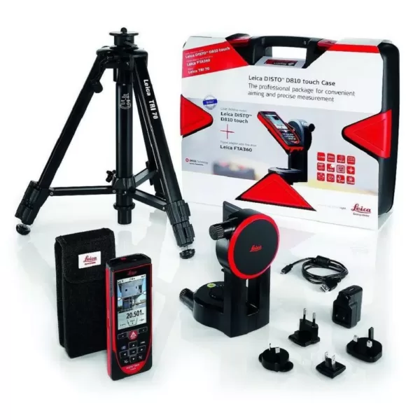Leica Disto D810 Touch Laser Distance Meter D810 with Tripod and Adapter