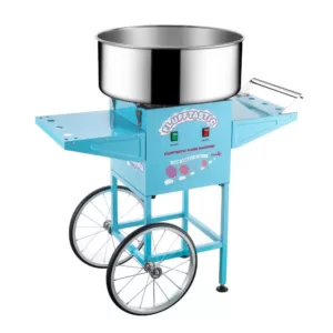 Great Northern Blue Flufftastic Commercial Cotton Candy Machine with Cart