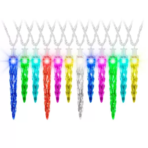LightShow ColorMotion 24-Light Multi-Color Deluxe Christmas Icicle LED String Light