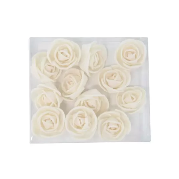 LITTON LANE White Sola Boxed Rose Flowers (Set of 2)