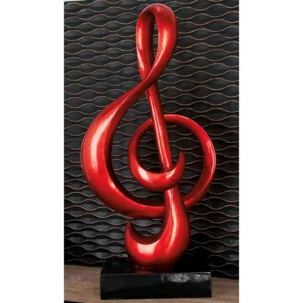 LITTON LANE Abstract Polystone and Fiberglass Musical Treble Clef Symbol Sculpture