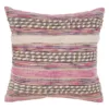 LR Resources Eclectic Pink Striped Hypoallergenic Polyester 18 in. x 18 in. Throw Pillow