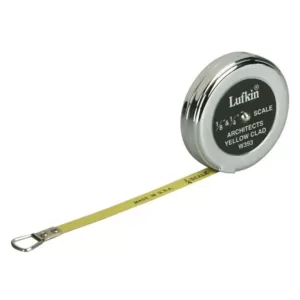 Lufkin 1/4 in. x 5 ft. Architect Foot Pocket Scale Tape