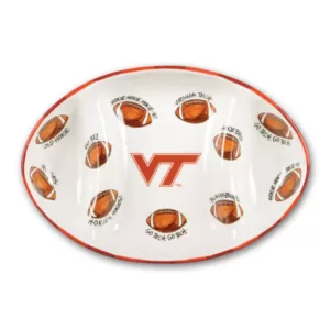 Magnolia Lane Virginia Tech Ceramic Football Tailgating Platter