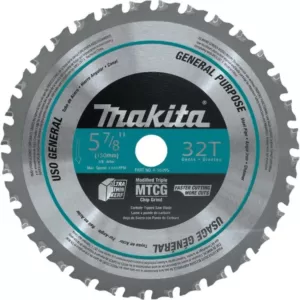Makita 5-7/8 in. 32-Teeth Metal General Purpose Carbide-Tipped Saw Blade
