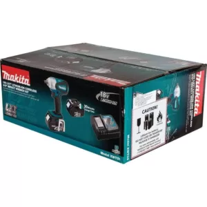 Makita 18-Volt LXT Lithium-Ion 3/8 in. Cordless Square Drive Impact Wrench Kit with (2) Batteries 3.0Ah Charger and Bag