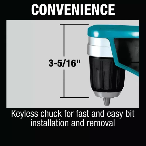 Makita 12-Volt MAX CXT Lithium-Ion Cordless 3/8 in. Right Angle Drill (Tool-Only)