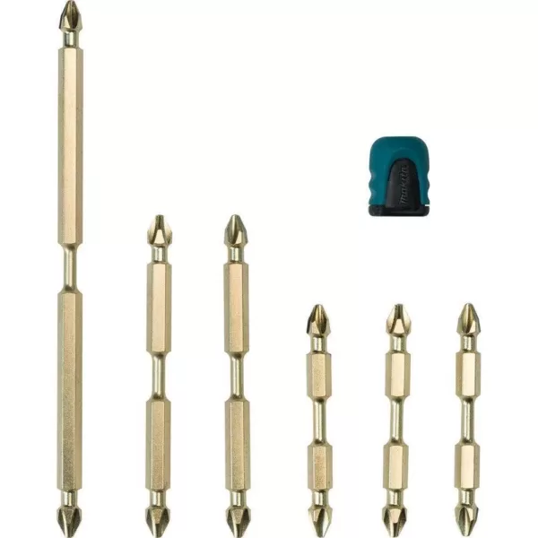 Makita Impact GOLD Double-Ended Power Bits with Mag Boost (7-Piece)