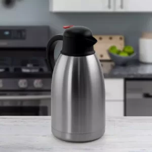 MegaChef 67.6 fl. oz. Stainless Steel Thermal Carafe with Black LID