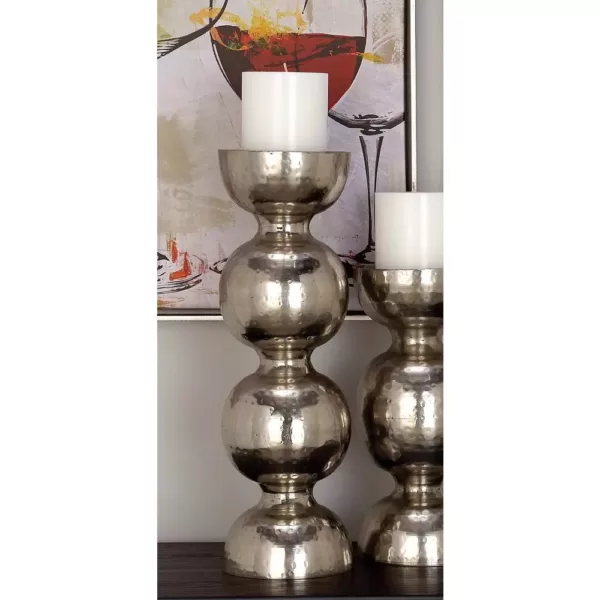 LITTON LANE 18 in. x 6 in. Classic Iron Candle Holder in Polished finish
