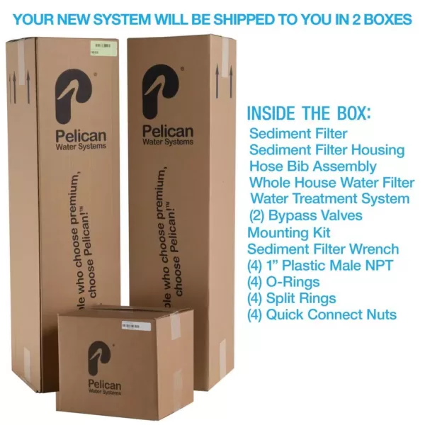 Pelican Water 15 GPM Whole House Water Filtration and NaturSoft Water Softener Alternative System