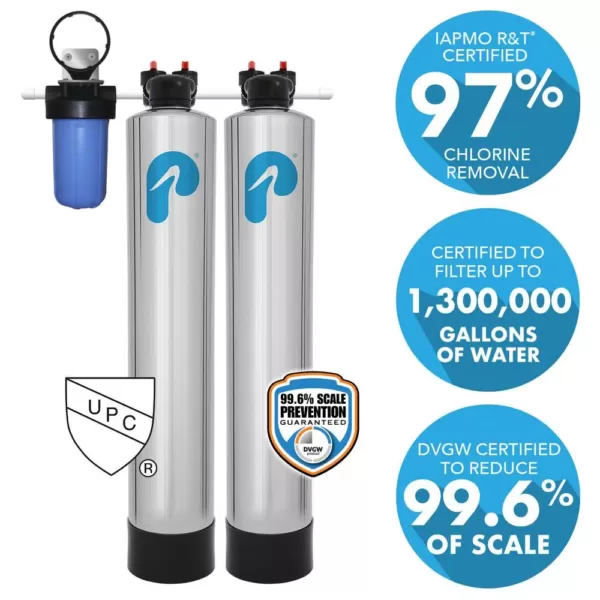 Pelican Water 15 GPM Whole House Water Filtration and NaturSoft Water Softener Alternative System