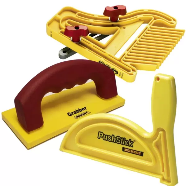 Milescraft Safety Bundle - Includes Feather Board, Grabber and Push Stick