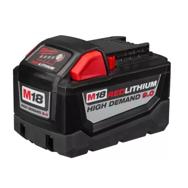 Milwaukee M18 FUEL 18-Volt Lithium-Ion Brushless Cordless 4-1/2 in./5 in. Braking Grinder Kit W/(2) 9.0Ah Batteries,Rapid Charger