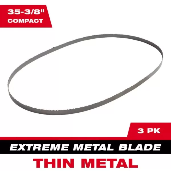 Milwaukee 35-3/8 in. 12/14 TPI Metal Compact Extreme Metal Cutting Band Saw Blade (3-Pack)