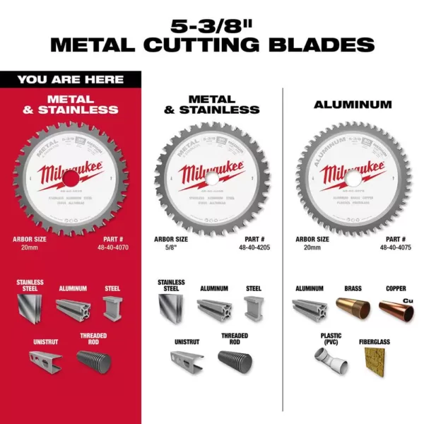 Milwaukee 5-3/8 in. x 30 Teeth Metal & Stainless Cutting Circular Saw Blade