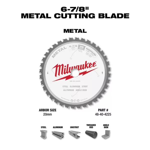 Milwaukee 6-7/8 in. x 36 Carbide Teeth Metal Cutting Circular Saw Blade