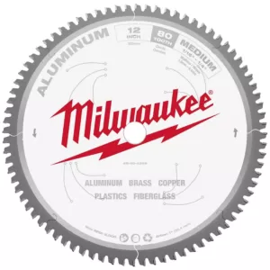 Milwaukee 12 in. x 80 Carbide Teeth Aluminum Cutting Circular Saw Blade