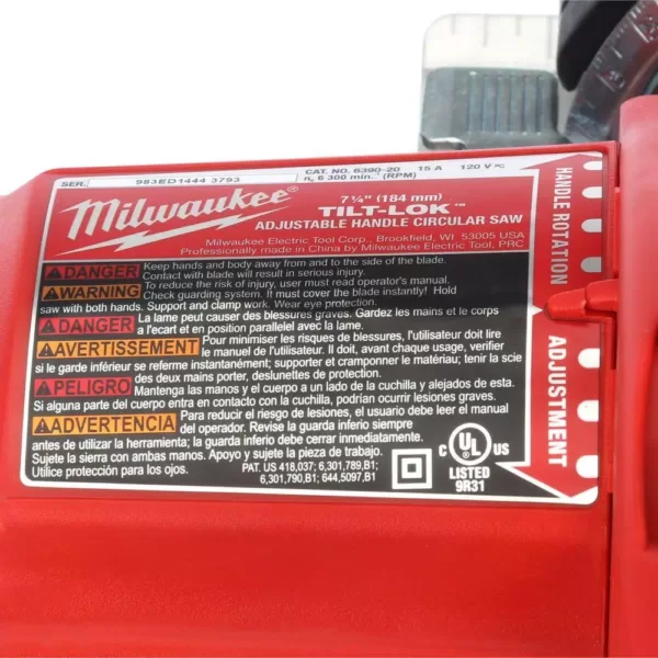Milwaukee 15 Amp 7-1/4 in. Tilt-Lok Circular Saw with Hard Case