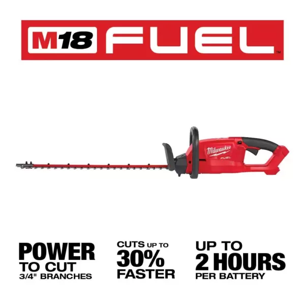 Milwaukee M18 FUEL 18-Volt Lithium-Ion Brushless Cordless Hedge Trimmer W/ M18 5.0Ah Battery
