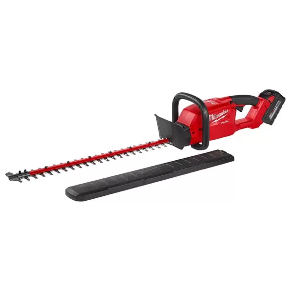 Milwaukee M18 FUEL 24 in. 18-Volt Lithium-Ion Brushless Cordless Hedge Trimmer Kit with 8.0 Ah Battery and Rapid Charger
