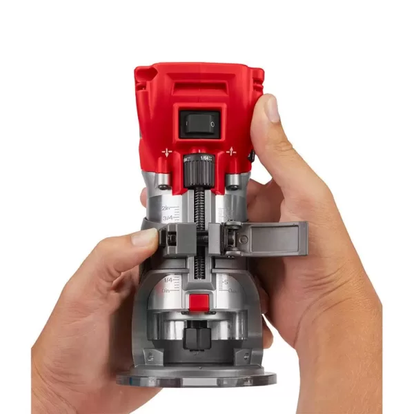 Milwaukee M18 FUEL 18-Volt Lithium-Ion Brushless Cordless Compact Router w/ Compact Router Plunge Base