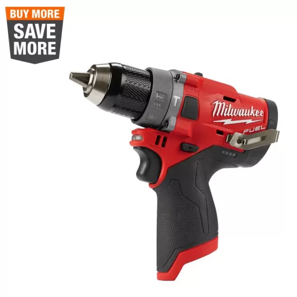 Milwaukee M12 FUEL 12-Volt Lithium-Ion Brushless Cordless 1/2 in. Hammer Drill (Tool-Only)