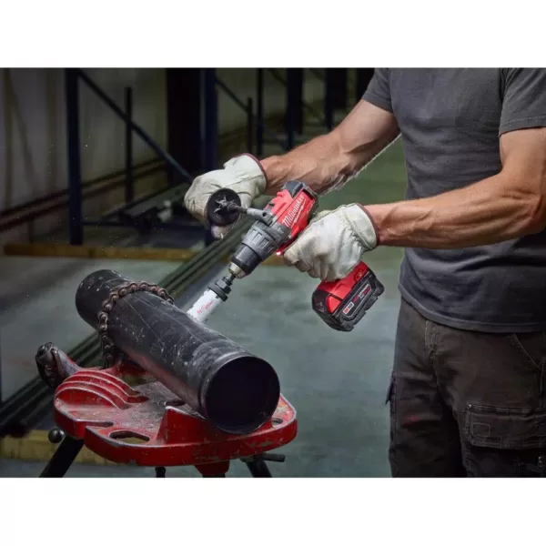 Milwaukee M18 FUEL 18-Volt Lithium-Ion Brushless Cordless 1/2 in. Hammer Drill/Driver w/ (2) 5.0Ah Batteries, Charger, Hard Case