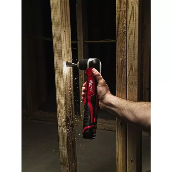 Milwaukee M12 FUEL SURGE 12-Volt Lithium-Ion Brushless Cordless 1/4 in. Hex Impact Driver Compact Kit with M12 Right Angle Drill