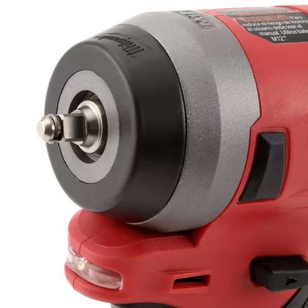 Milwaukee M12 FUEL 12-Volt Lithium-Ion Brushless Cordless Stubby 1/4 in. Impact Wrench with M12 2.0Ah Battery