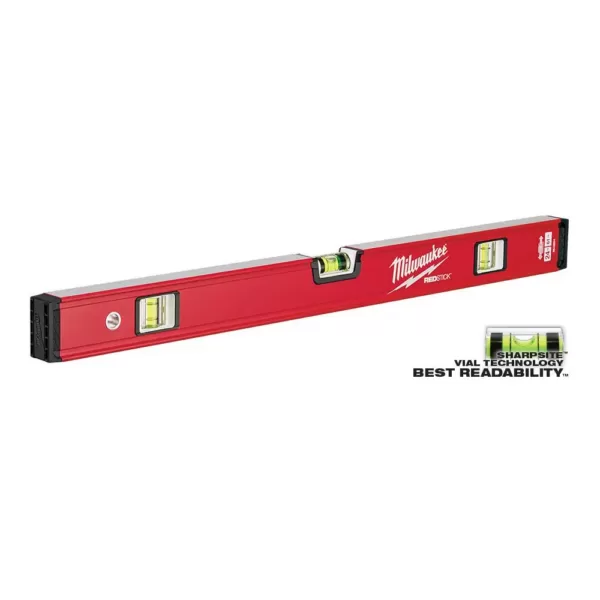 Milwaukee 24 in./48 in. REDSTICK Compact Box Level Set with 10 in. 360-Degree Locking Die Cast Torpedo Level