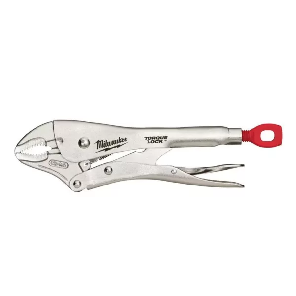 Milwaukee Torque Lock Locking Pliers Set (2-Piece) with 25 ft. x 1.2 in. Compact Wide Blade Tape Measure with 12 ft. Standout