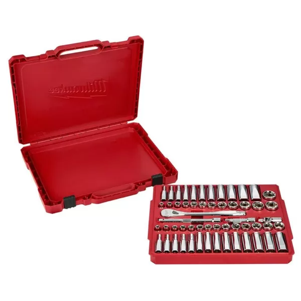 Milwaukee Mechanic Hand and Tool Set with 3/8 in. Drive SAE Metric Ratchet, Socket, Screwdriver, Hook and Pick (66-Piece)