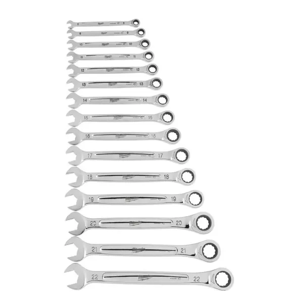 Milwaukee Ratcheting Wrench and Screwdriver Mechanics Tool Set (21-Piece)