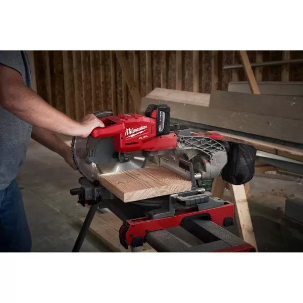 Milwaukee M18 FUEL 18-Volt Lithium-Ion Brushless Cordless 10 in. Dual Bevel Sliding Compound Miter Saw with Stand (Tool-Only)