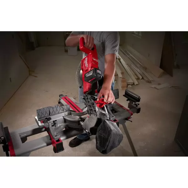 Milwaukee M18 FUEL 18-Volt Lithium-Ion Brushless Cordless 10 in. Dual Bevel Sliding Compound Miter Saw with Stand (Tool-Only)