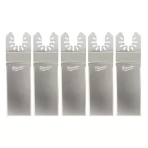 Milwaukee Wide Stainless Steel Tapered Sealant Cutting Oscillating Multi-Tool Blade (5-Piece)