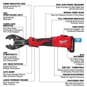 Milwaukee M18 18-Volt Lithium-Ion Cordless FORCE LOGIC 6-Ton Utility Crimping Kit with O-D3 Jaw