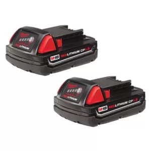Milwaukee M18 18-Volt Lithium-Ion Compact Battery Pack 1.5Ah (2-Pack)