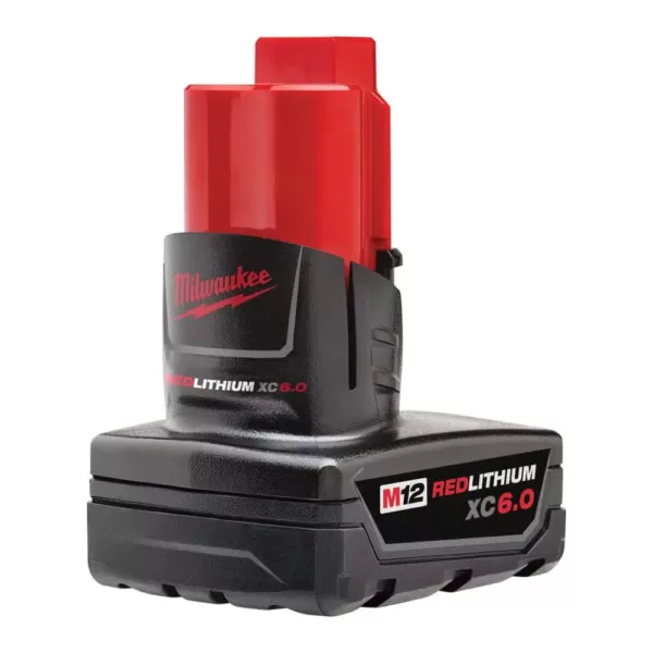 Milwaukee M12 12-Volt Lithium-Ion Extended Capacity Battery Pack Combo W/ 6.0Ah and 3.0Ah Batteries