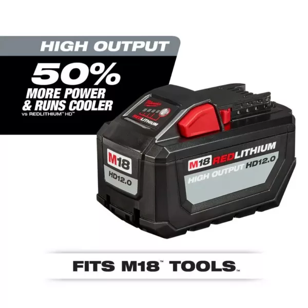 Milwaukee M18 18-Volt Lithium-Ion High Output Battery Pack 12.0Ah and Rapid Charger Starter Kit