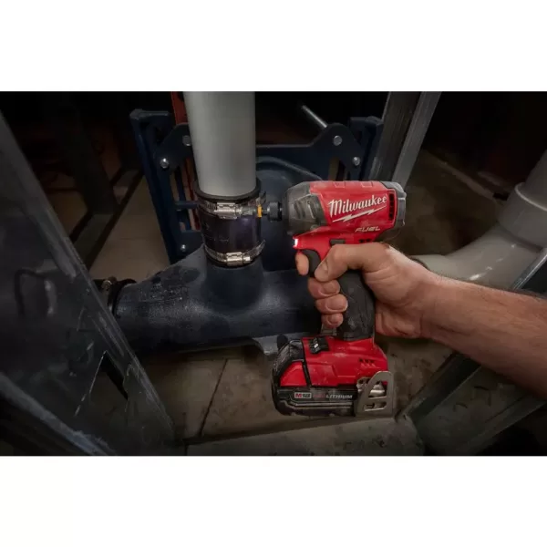 Milwaukee M18 FUEL 18-Volt Lithium-Ion Brushless Cordless Surge Impact Driver/Hammer Drill Combo Kit (2-Tool) with 2-Batteries