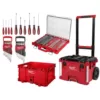 Milwaukee 3/8 in. and 1/4 in. Drive SAE/Metric Ratchet and Socket Mechanics Tool Set (130-Piece) with PACKOUT Set (3-Piece)