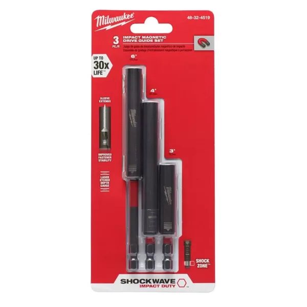 Milwaukee SHOCKWAVE IMPACT DUTY Magnetic Impact Drive Guide Set (3-Piece)