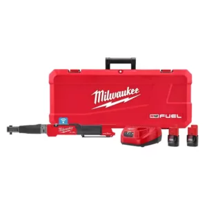 Milwaukee M12 FUEL ONE-KEY 12-Volt Lithium-Ion Brushless Cordless 3/8 in. Digital Torque Wrench Kit with Two 2.0 Ah Batteries