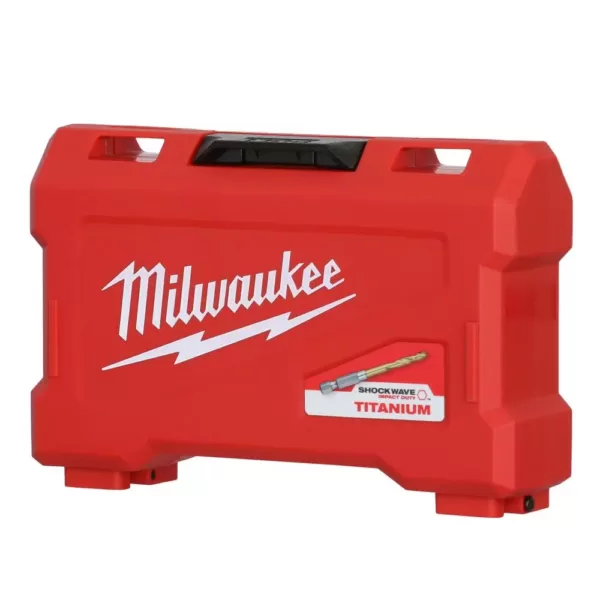 Milwaukee SHOCKWAVE IMPACT DUTY Titanium Drill Bit Set W/ Carbide Hammer Drill Bit Kit (22-Piece)