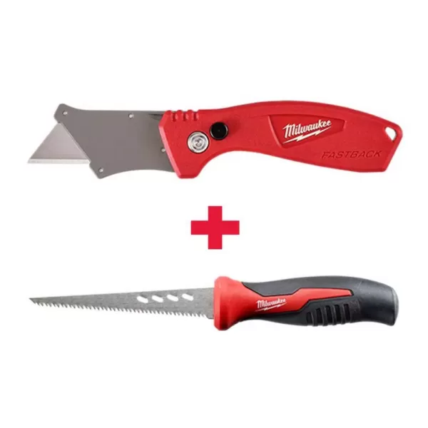 Milwaukee FASTBACK Compact Flip Utility Knife With 6 in. Fixed Jab Saw