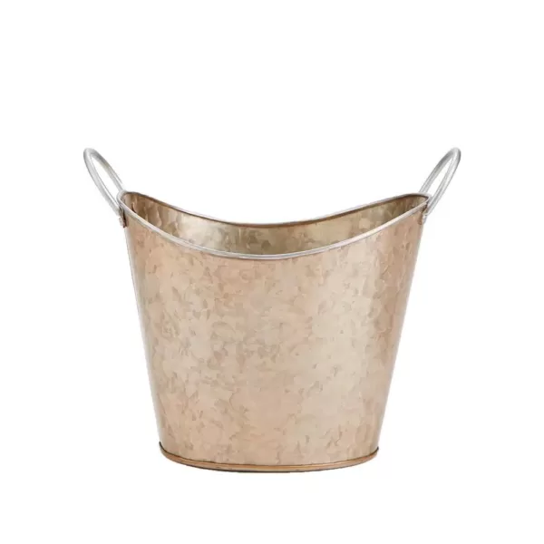 Mind Reader Brown  Cooper Plated Galvanized Beverage and Ice Tub Bucket with Handle