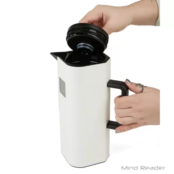Mind Reader White 4-Cup Double Wall Thermal Coffee Carafe with Temperature Display